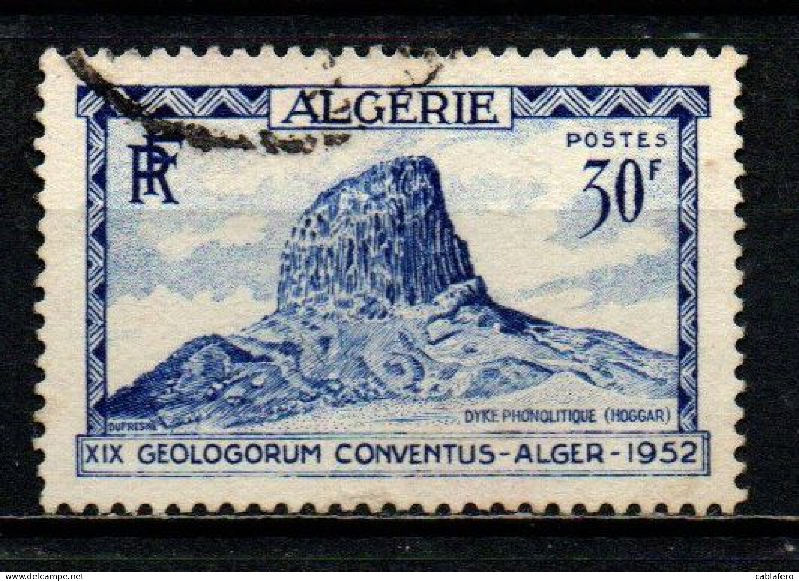 ALGERIA - 1952 - 19th Intl. Geological Cong., Algiers - Phonolite  Dike - USATO - Usati