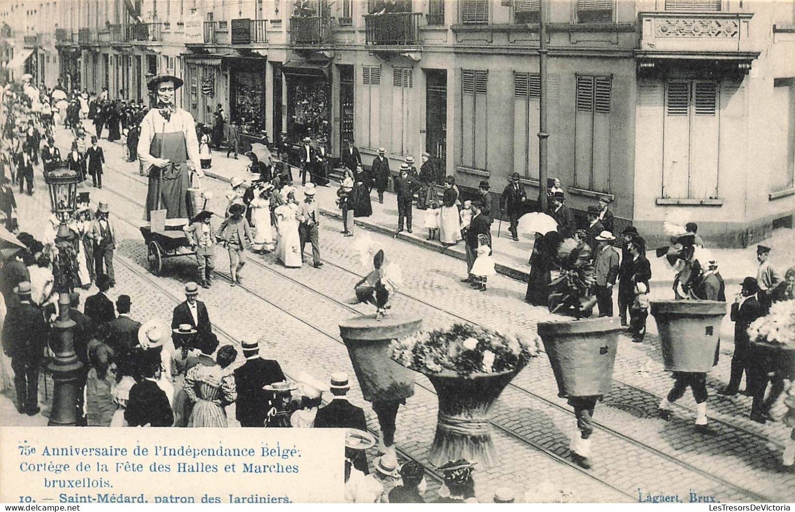 BELGIQUE - Cortège De La Fête Des Halles ... - Saint-Médard Patron Des Jardiniers - Carte Postale Ancienne - Autres & Non Classés