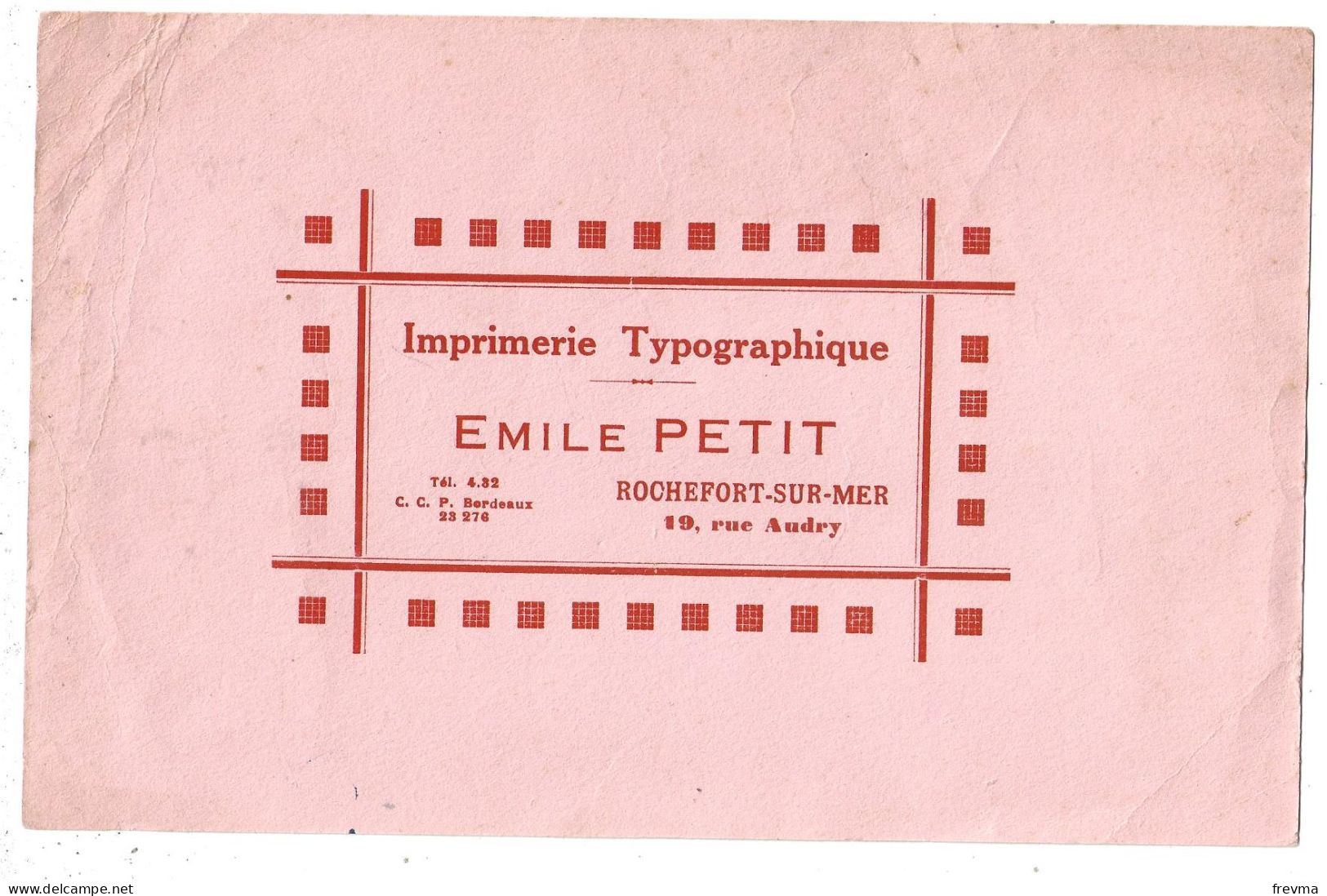 Buvard Imprimerie Emile Petit - Papierwaren