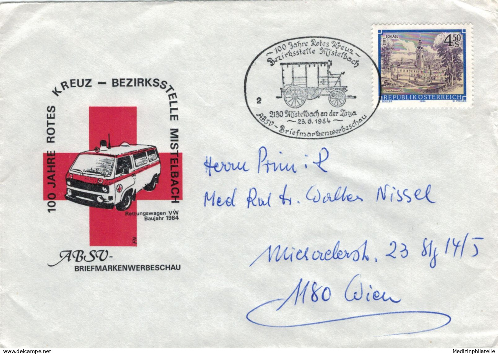 Rotes Kreuz - 2130 Mistelbach 1984 Bezirksstelle - Erste Hilfe