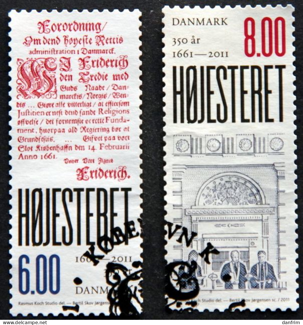 Denmark 2011  Anniversary Of Supreme Court  Minr.1636-37    (O)  ( Lot  B 2037 ) - Used Stamps