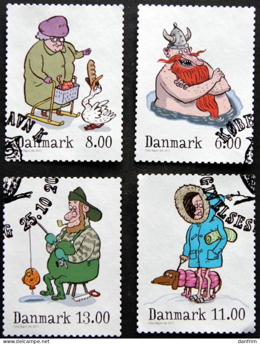 Denmark 2011    Winterstamp - Comics   MiNr.1681-84A    ( Lot  B 2038 ) - Used Stamps