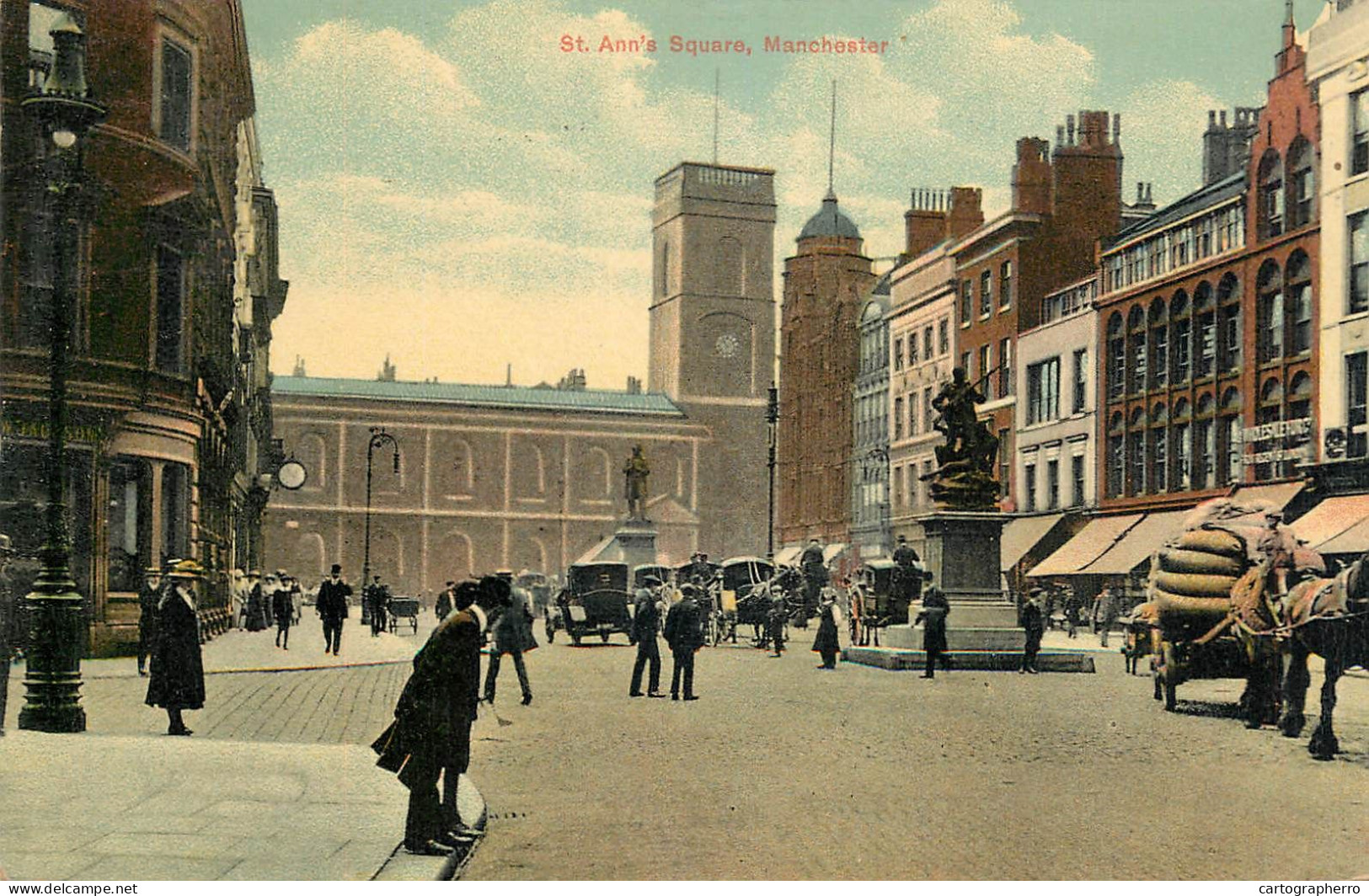 Postcard United Kingdom England Manchester St. Anne's Square - Manchester