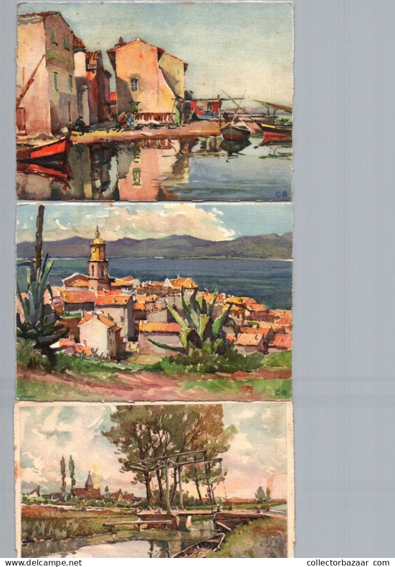 12 Postcards With Switzerland Views Very Decorative Aquarelle MARC Illlustrateurs - Sammlungen & Sammellose