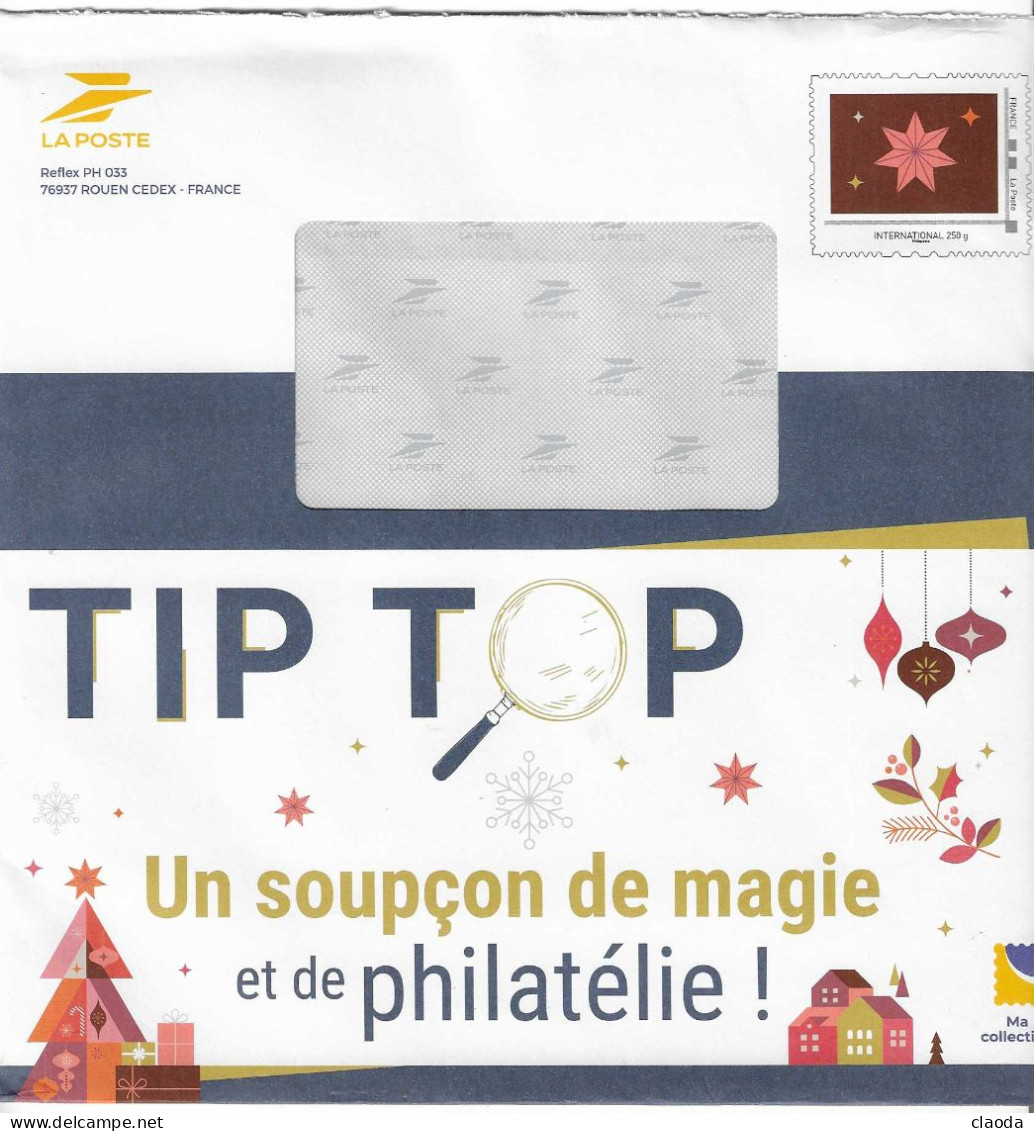 20001 - PAP TSC La Poste Phil@poste  - 2023 - UN SOUPÇON DE MAGIE Et De Philatélie  -  International  250 Grs - - PAP: TSC Und Halboffizielle Aufdrucke