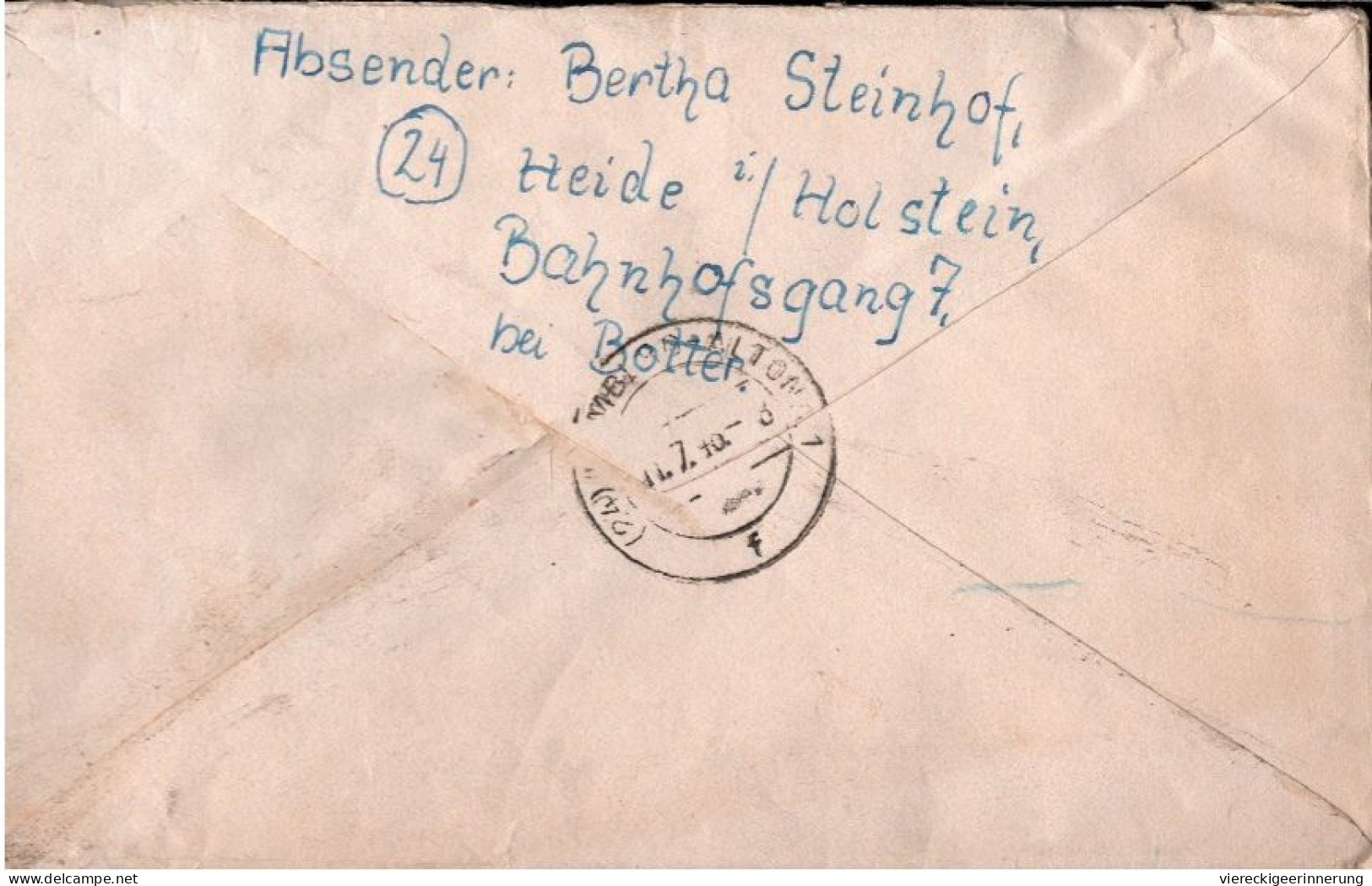 ! 10.07.1946 , AM Post Brief  MeF Nr. 31, 42 Pfennig Mehrfachfrankatur Einschreiben Aus Heide, Urspr. R-Zettel Kiel-Wik - Covers & Documents