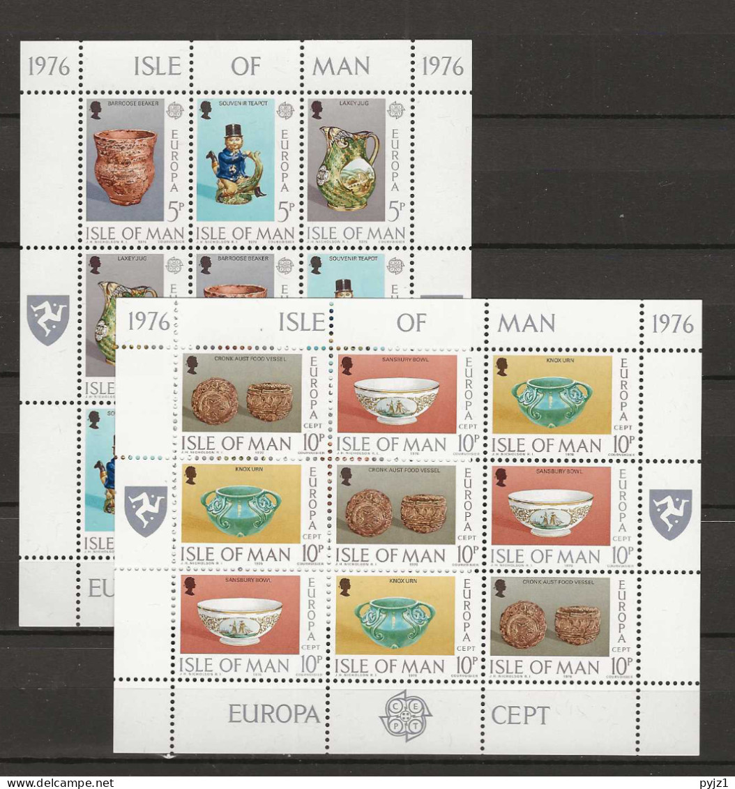 1976 MNH Isle Of Man Sheets, Postfris** - 1976