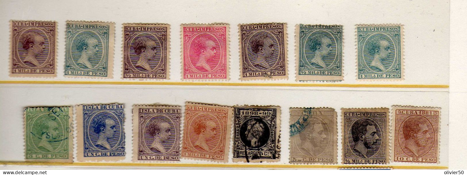 Cuba (1881-99) - Alfonso XII - Alfonso XIII - Neufs*/sg Et Oblit - Unused Stamps