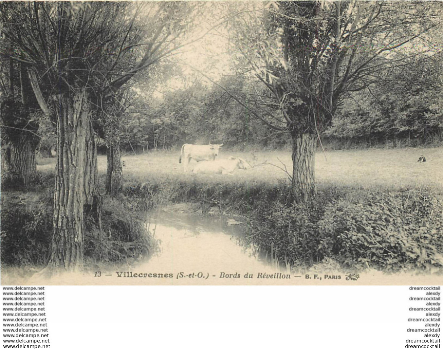 (D) 2 X Cpa 94 VILLECRESNES. Bords Du Réveillon Avec Vaches Et Pont - Villecresnes