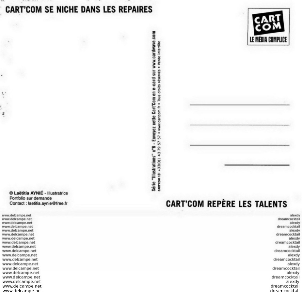 Photo Cpsm Cpm Illustratrice AYNIE Pour Cart'com " Miss Tit'cha - Savignac