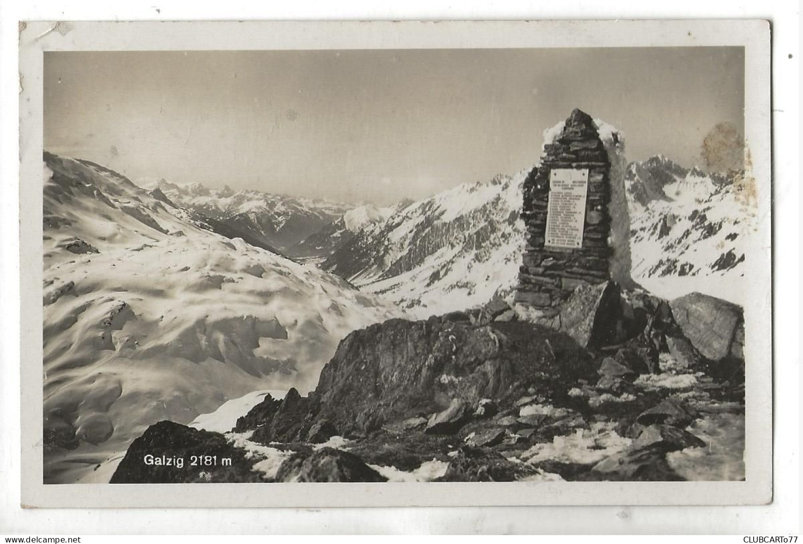 Sankt Anton Am Arlberg (Autriche, Tyrol) : Galzig Denkmal Im 1934 PF. - St. Anton Am Arlberg