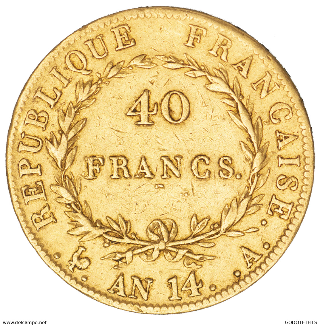 Premier Empire- 40 Francs Napoléon Ier An 14 (1805) Paris - 40 Francs (oro)