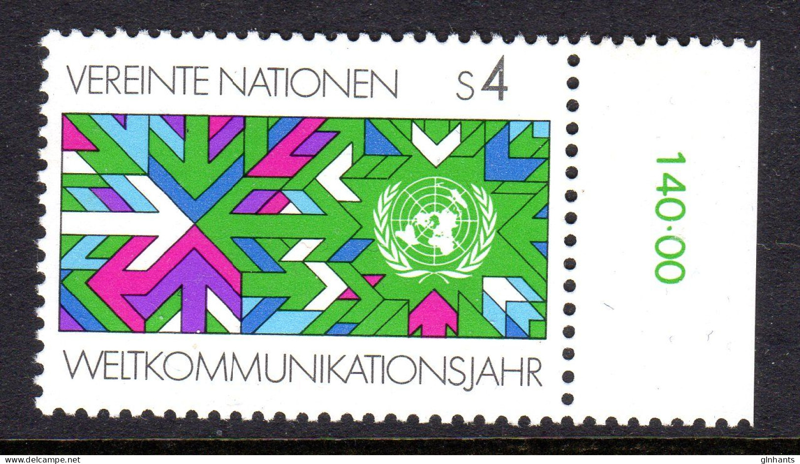 UNITED NATIONS VIENNA - 1983 WORLD COMMUNICATIONS YEAR STAMP FINE MNH ** SG V29 - Unused Stamps