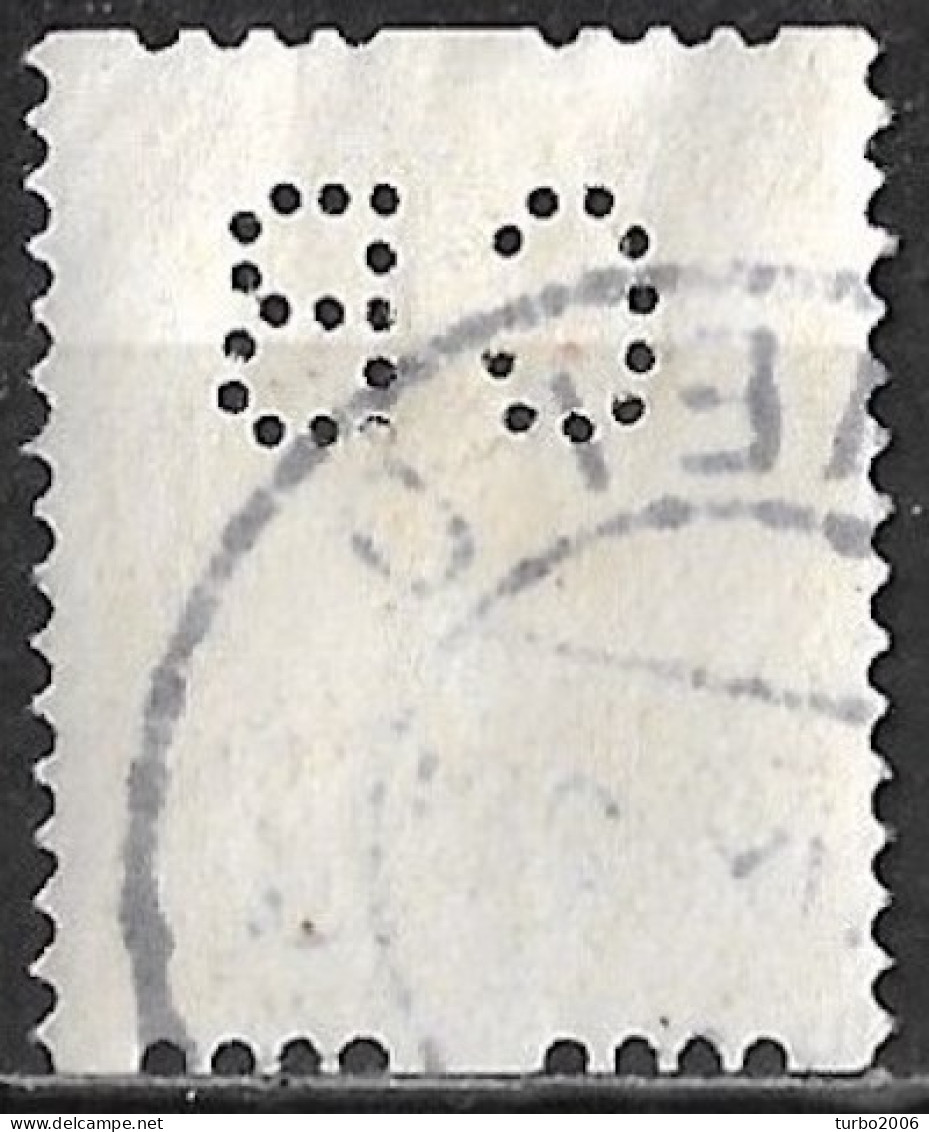 Perfin C B (N.V Tot Exploitatie Van Berdien's Confectie) In 1925 Type Veth 7½ Cent Geel Tweezijdige Roltanding NVPH R 8 - Perfins