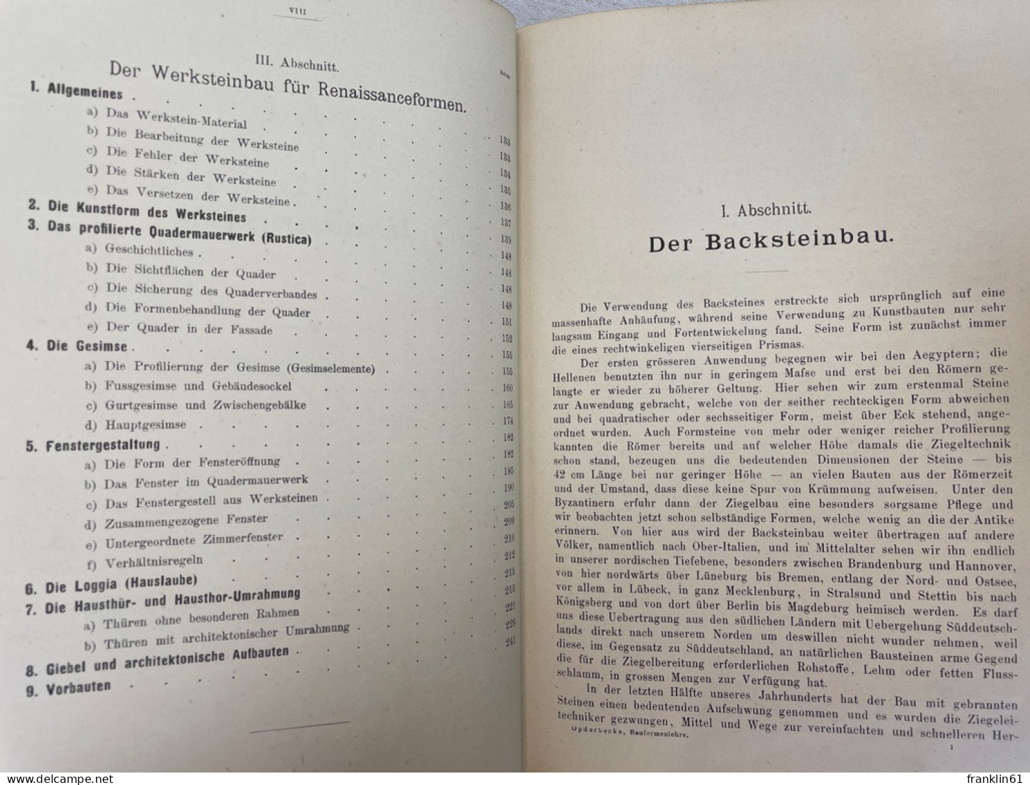 Die Bauformenlehre. Für Den Schulgebrauch Und Die Baupraxis. - Architecture