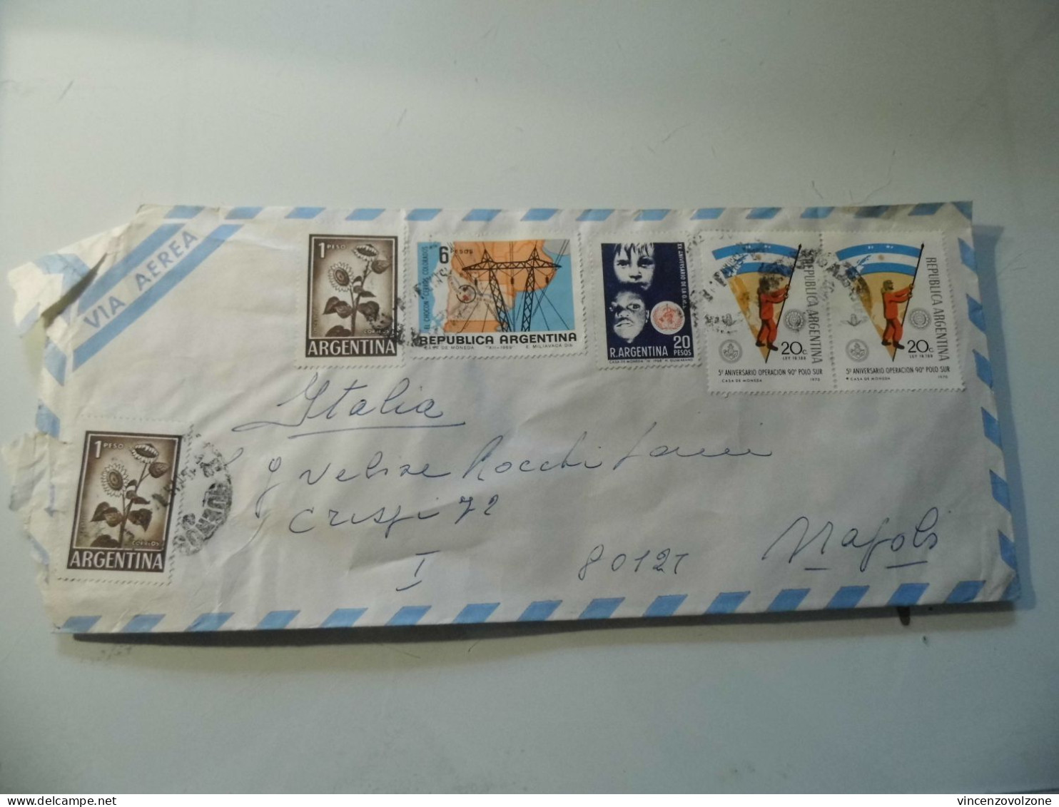 Busta Viaggiata Per L'italia Posta Aerea 1971 - Lettres & Documents