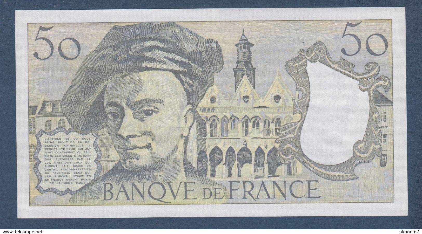 50 Francs Quentin De La Tour  De 1991 - 50 F 1976-1992 ''Quentin De La Tour''