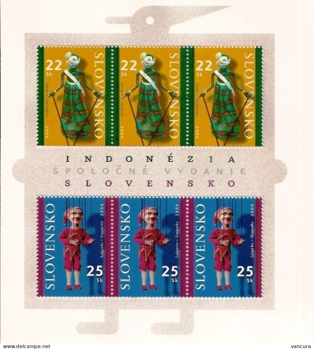 ** 383-4 Slovakia Puppets - Joint Issue With Indonesia 2006 - Marionette