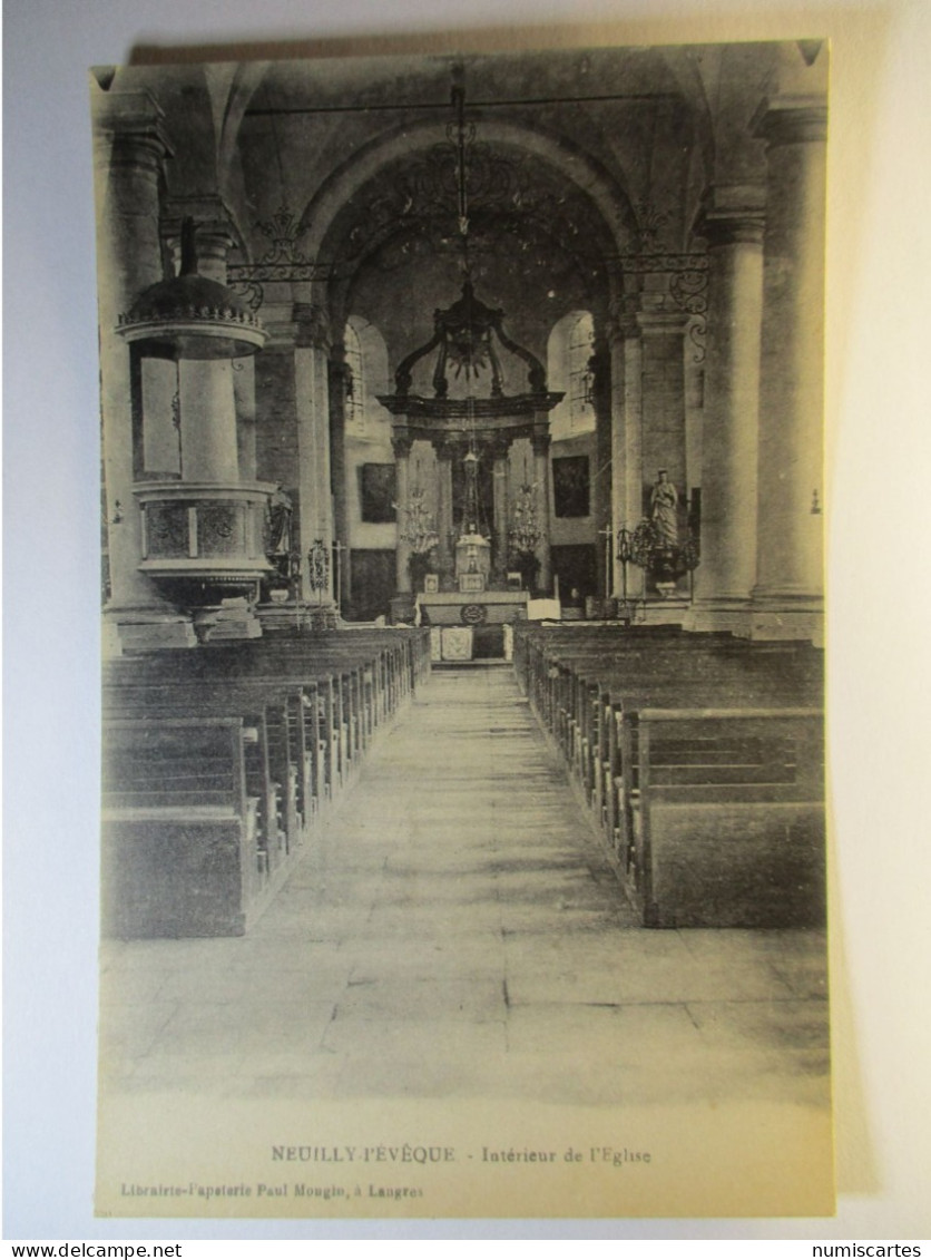 Carte Postale  Neuilly L'Eveque (52) Intérieur De L'Eglise (Petit Format Non Circulée ) - Neuilly L'Eveque