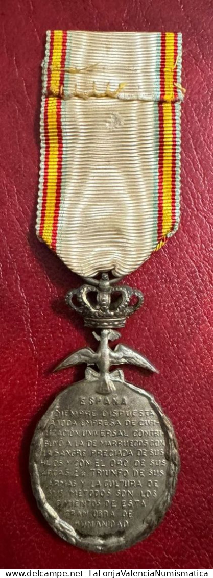 España Medalla Alfonso XIII Paz De Marruecos 1909 -1927 PG 828 - Other & Unclassified