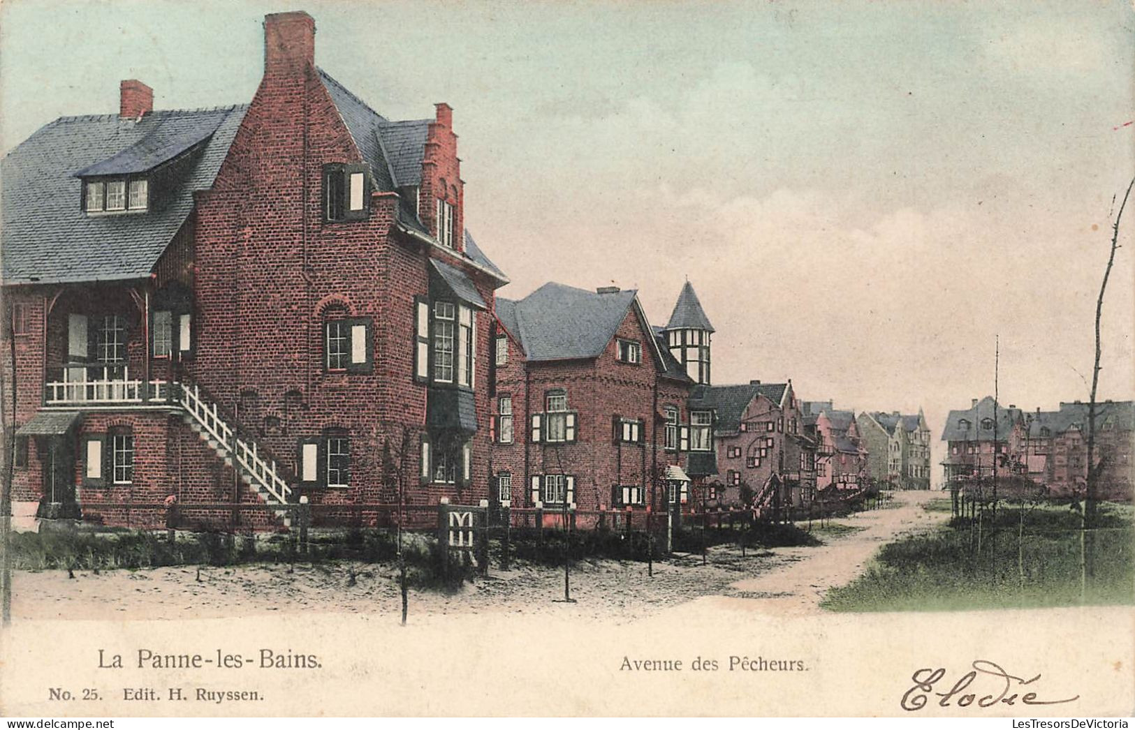 BELGIQUE - La Panne - Avenue Des Pêcheurs - Colorisé - Carte Postale Ancienne - De Panne