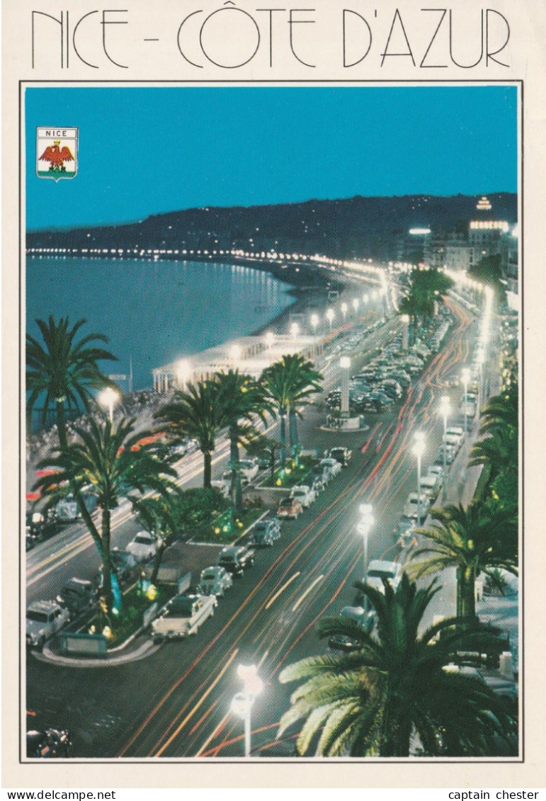 CPM NICE (06 ALPES MARITIMES) - LA PROMENADE DES ANGLAIS LA NUIT 1992 - Nice Bij Nacht