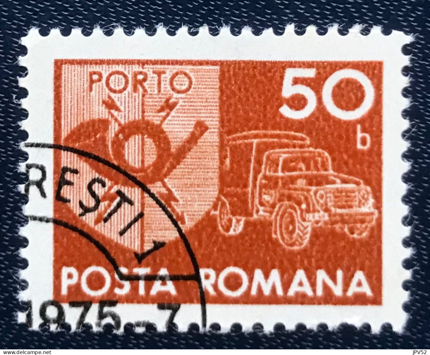 Romana - Roemenië - C14/55 - 1974 - (°)used - Michel 123 - Postembleem & Postvoertuig - Port Dû (Taxe)