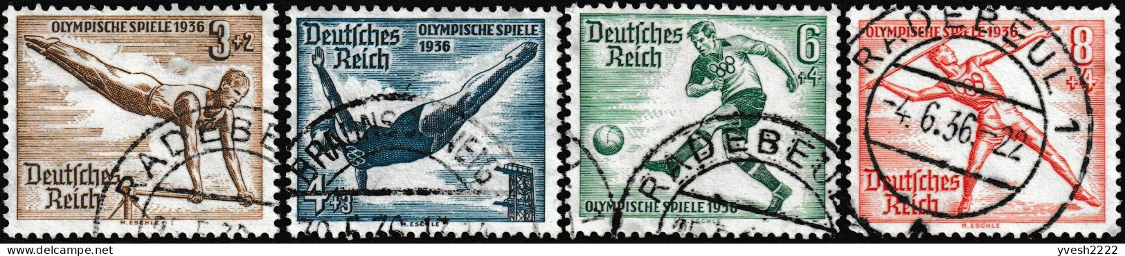 Allemagne 1936 Y&T 565/72 Michel 609/16. Jeux Olympiques De Berlin. Série Oblitérée - Zomer 1936: Berlijn