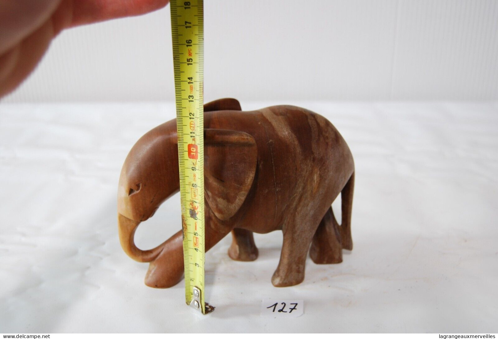 C127 Elephant En Bois - Objet De Vitrine - Animaux