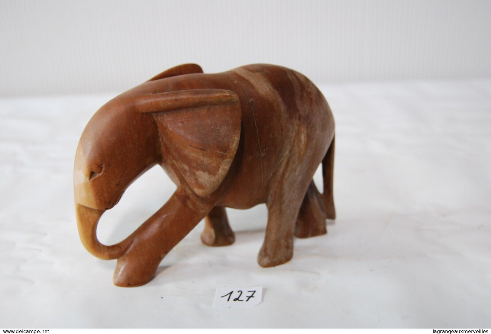 C127 Elephant En Bois - Objet De Vitrine - Animaux