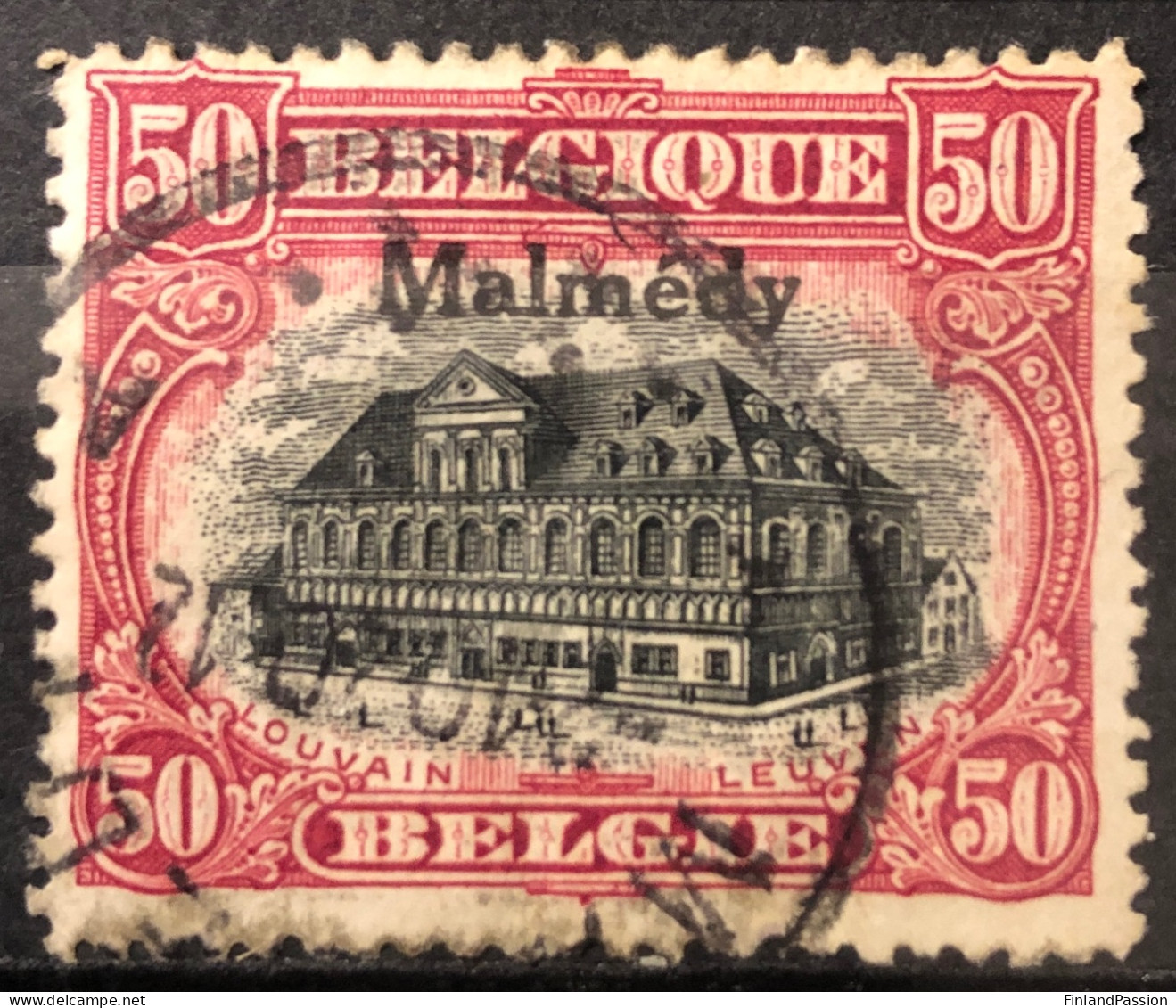 1920. Malmedy. MiNr 10A, O - OC55/105 Eupen & Malmédy