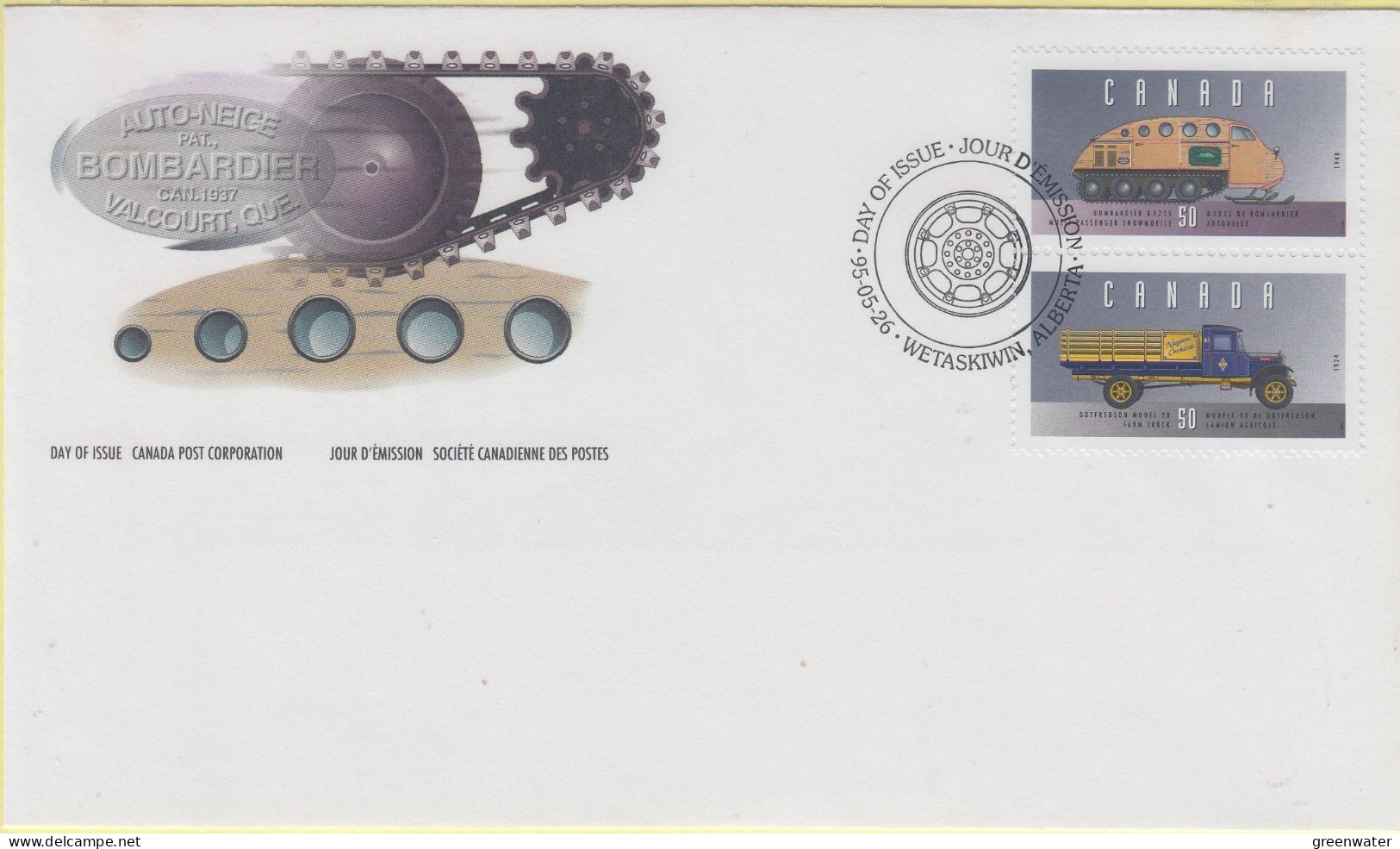 Canada 1995 Farm & Frontier Vehicles 6v 3FDC (CN175) - 1991-2000