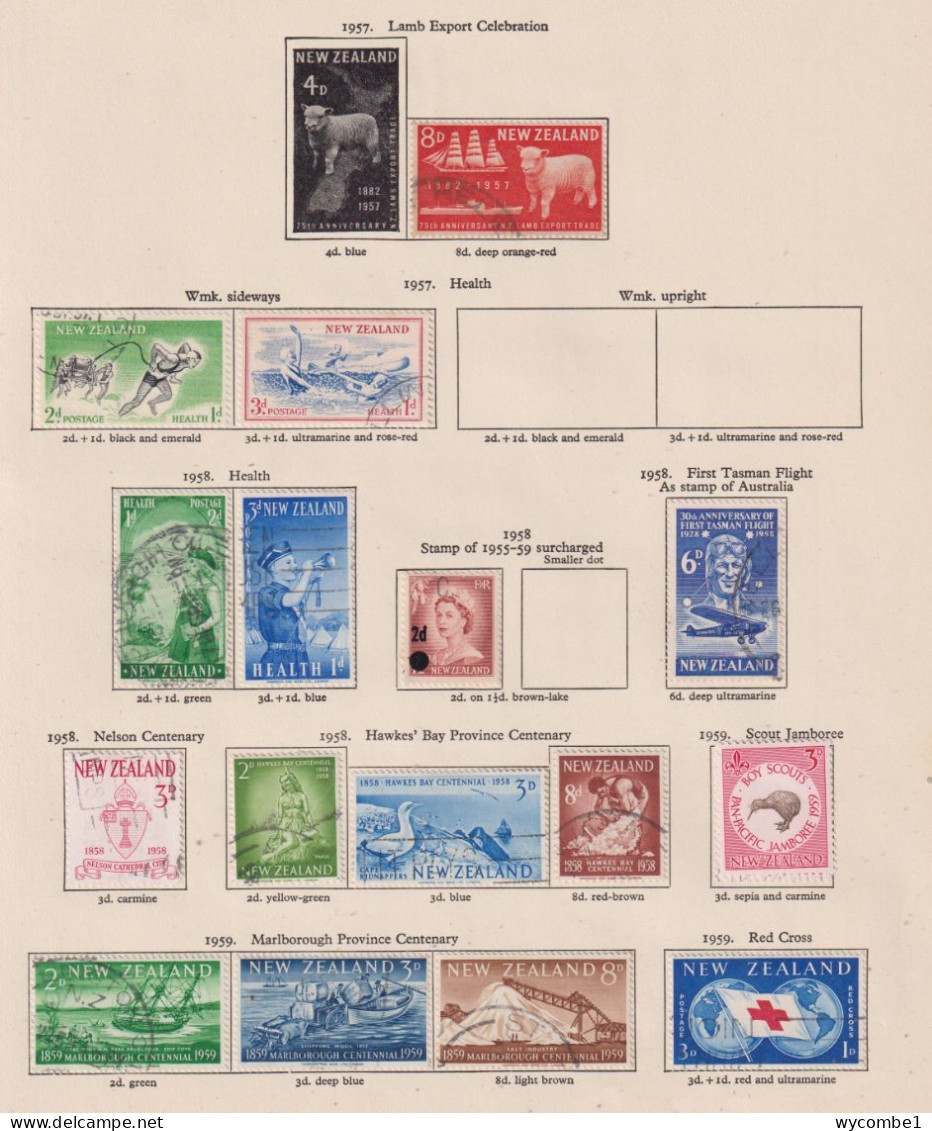 NEW ZEALAND- 1952-68 Various Issues As Scans - Used Stamps