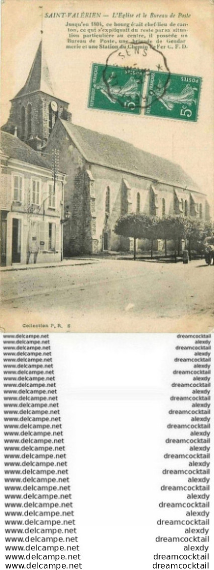 WW 89 SAINT-VALERIEN. Eglise Et Bureau De Poste 1911 - Saint Valerien