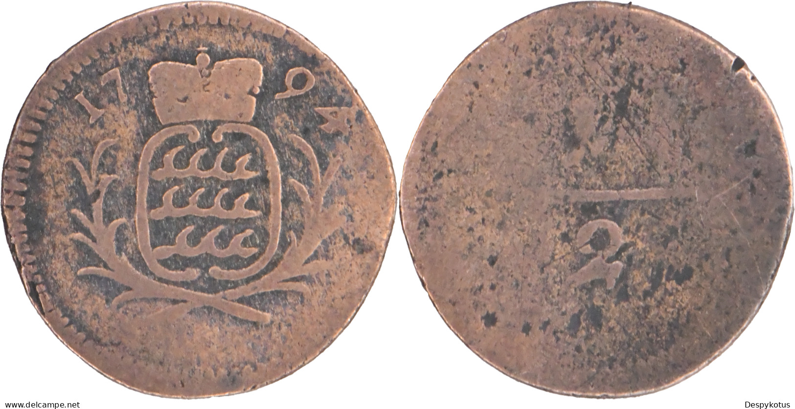 ALLEMAGNE - Duché De Wurtemberg - 1/2 Kreuzer - 0.50 G. - Louis-Eugène - TRES RARE - 17-059 - Taler & Doppeltaler