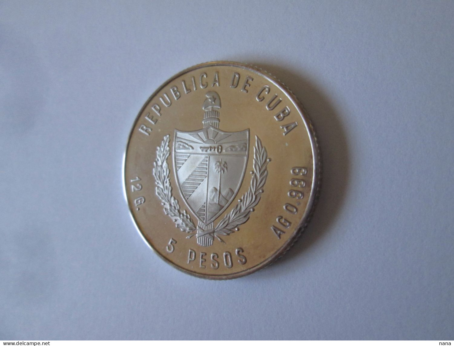 Rare! Cuba 5 Pesos 1981 Silver/Argent.999 Proof/UNC Flora Cubana-Azahar Coin Issue Limited Edition=3000 Pieces - Kuba