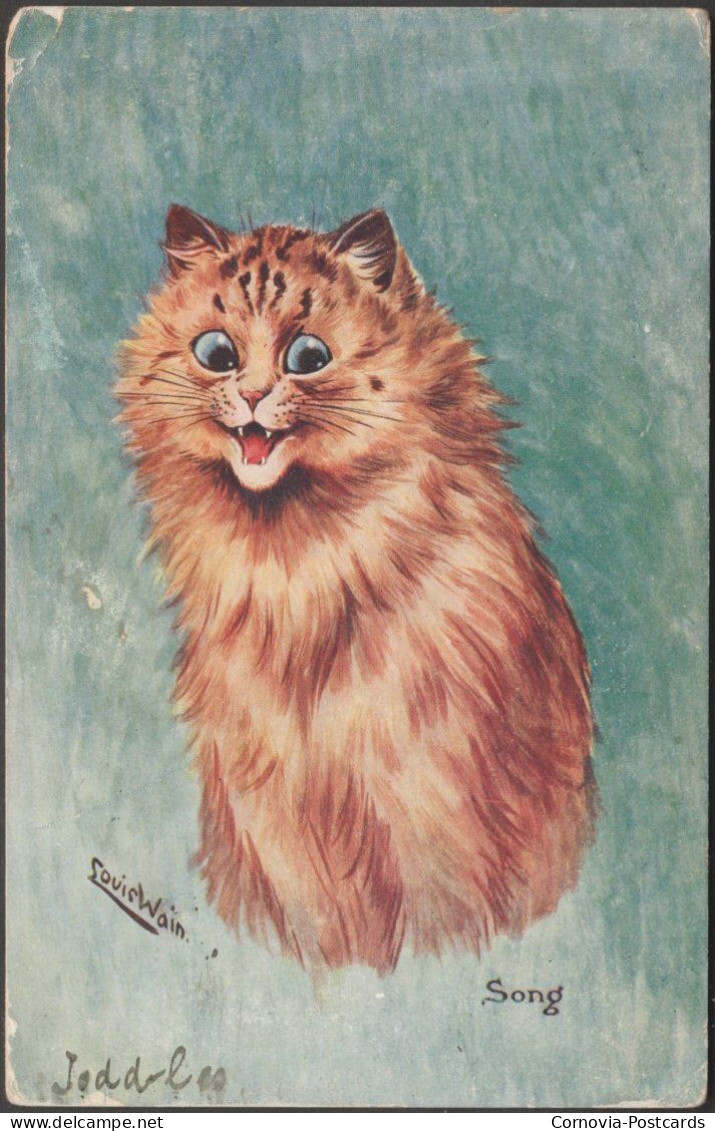 Louis Wain - Cat - Song, 1905 - Wildt & Kray Postcard - Wain, Louis