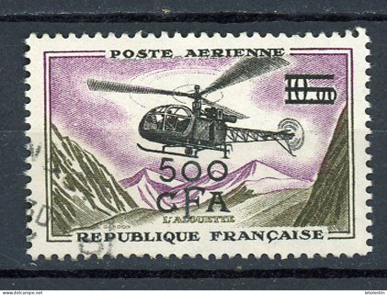 FRANCE SURCHARGÉ CFA -   POSTE AERIENNE - N° Yvert 60 Obli. - Used Stamps