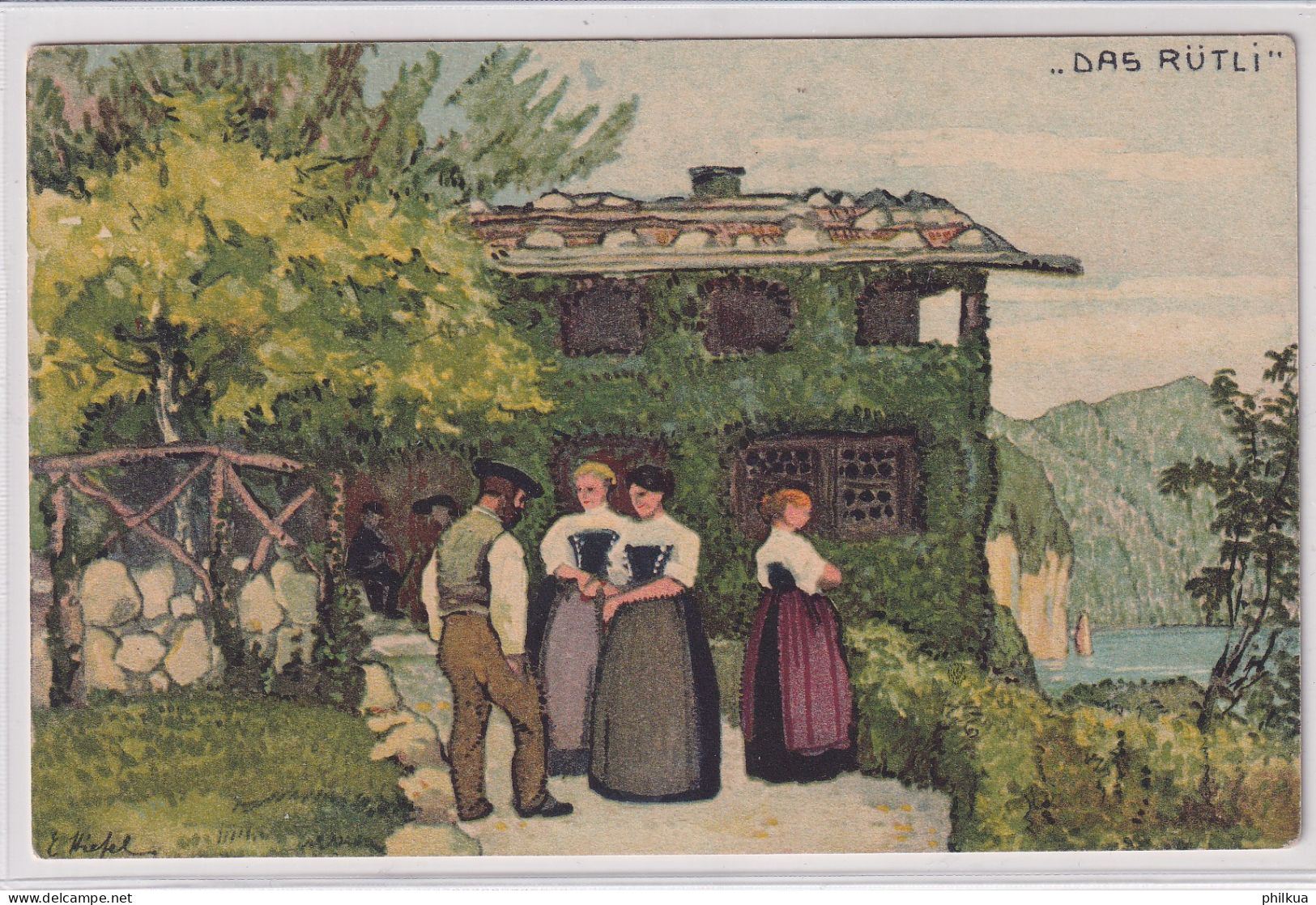 Schweiz 1913 - Bundesfeier Postkarte - Das Rütli - Otros & Sin Clasificación