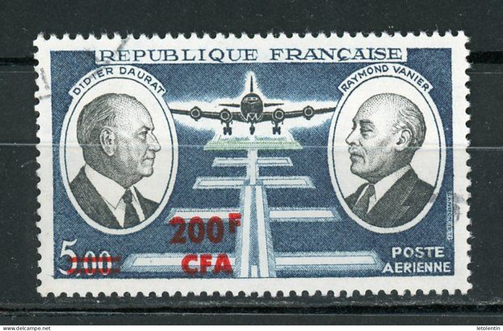 FRANCE SURCHARGÉ CFA -   POSTE AERIENNE - N° Yvert 62 Obli. - Used Stamps