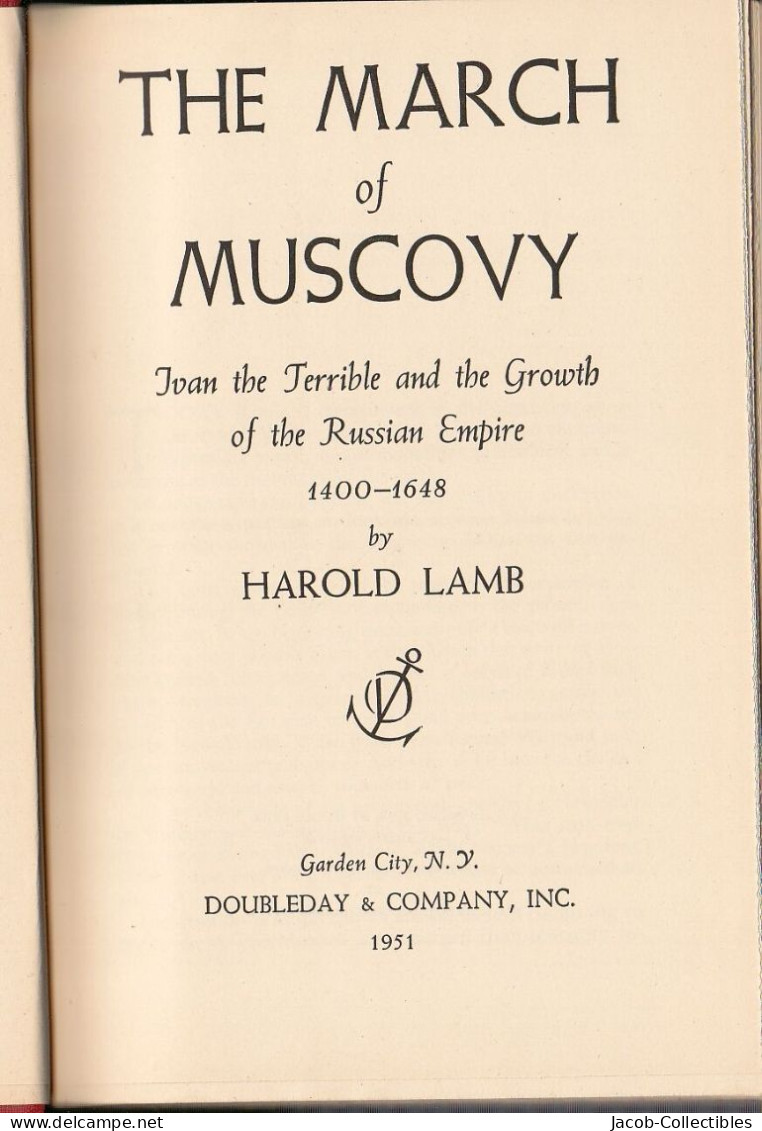 Harold Lamb Tsar Russia History Ivan The Terrible Ivan IV Moscow Czar Tzar - Europa