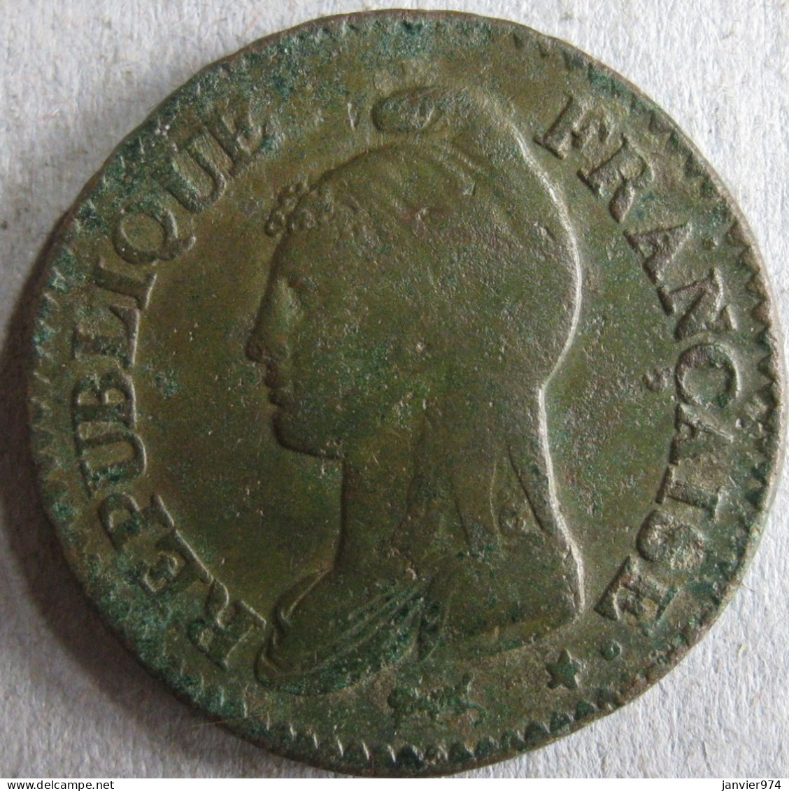 UN DECIME An 8 I Limoges , En Bronze, Gad # 187a. 32 Mm 17,3g - 1 Décime