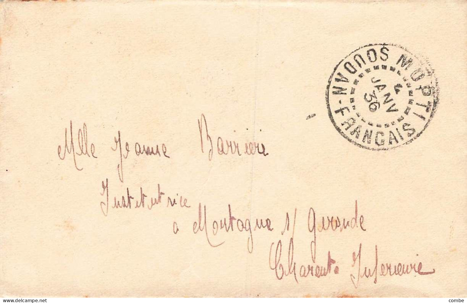 PETITE LETTRE. SOUDAN. 6 JANV 36. MOPTI PAR GAO POUR CHARENTE S GIRONDE CHARENTE - Briefe U. Dokumente