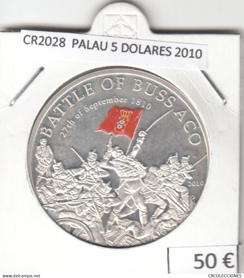 CR2028 MONEDA PALAU 5 DOLARES 2010 PLATA - Palau