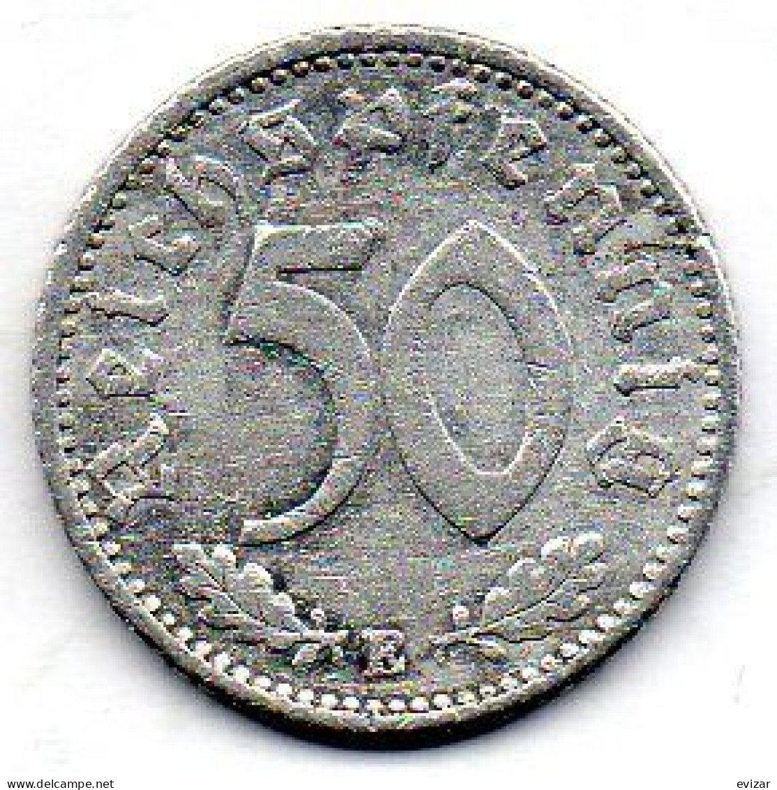 GERMANY - THIRD REICH, 50 Reichs Pfennig, Aluminum, Year 1941-E, KM # 96 - 50 Reichspfennig