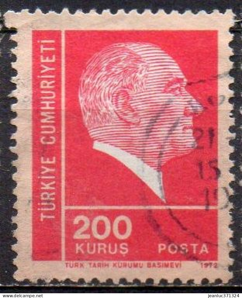 TURQUIE N° 2046 O Y&T 1972 Portrait D'Atatürk - Oblitérés