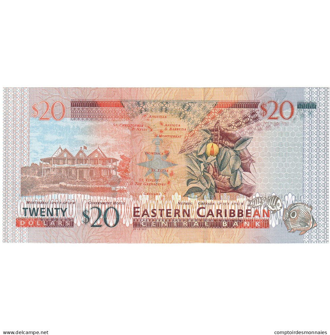 Etats Des Caraibes Orientales, 20 Dollars, KM:39k, NEUF - Caraïbes Orientales