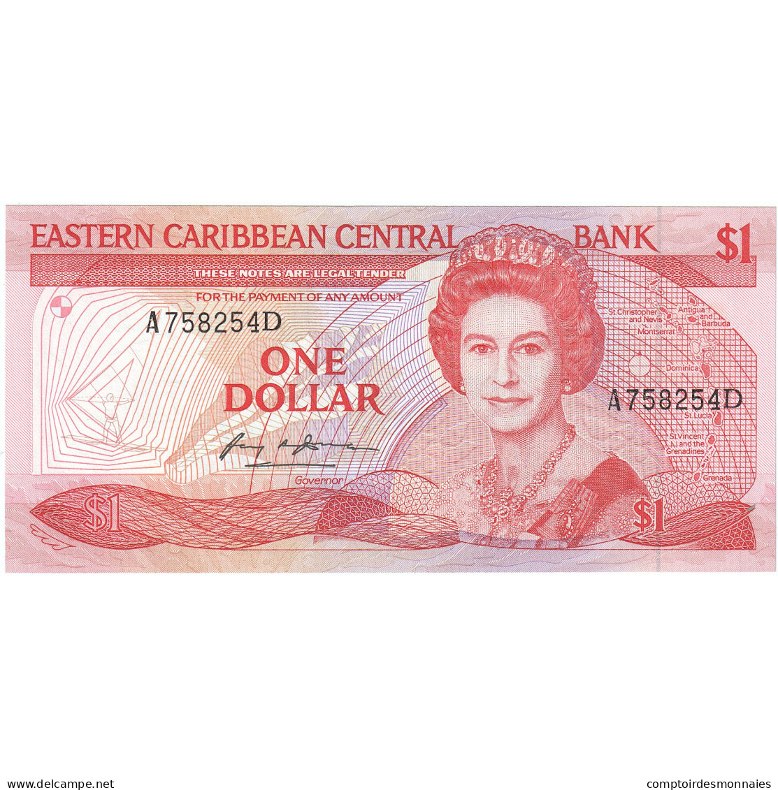 Etats Des Caraibes Orientales, 1 Dollar, NEUF - Oostelijke Caraïben
