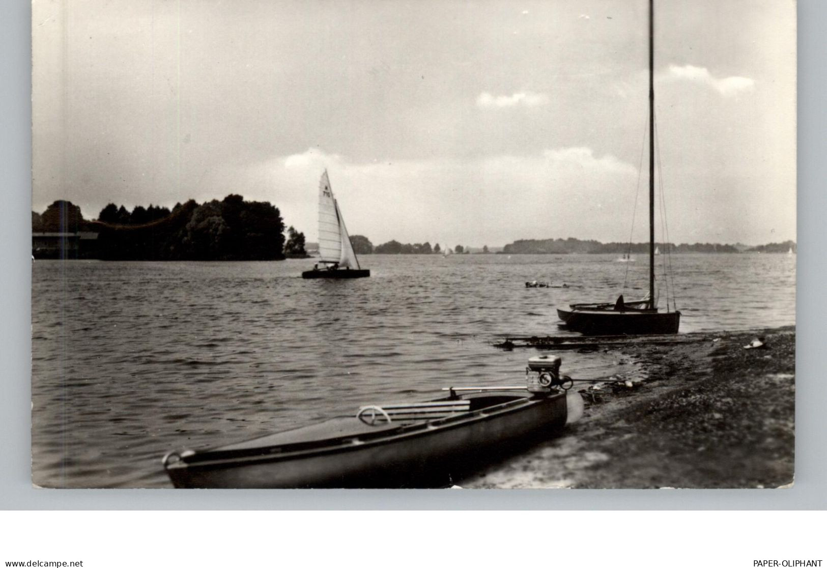 0-7551 JESSERN, Am Schwielochsee, Segelpartie, 1971 - Schwielowsee