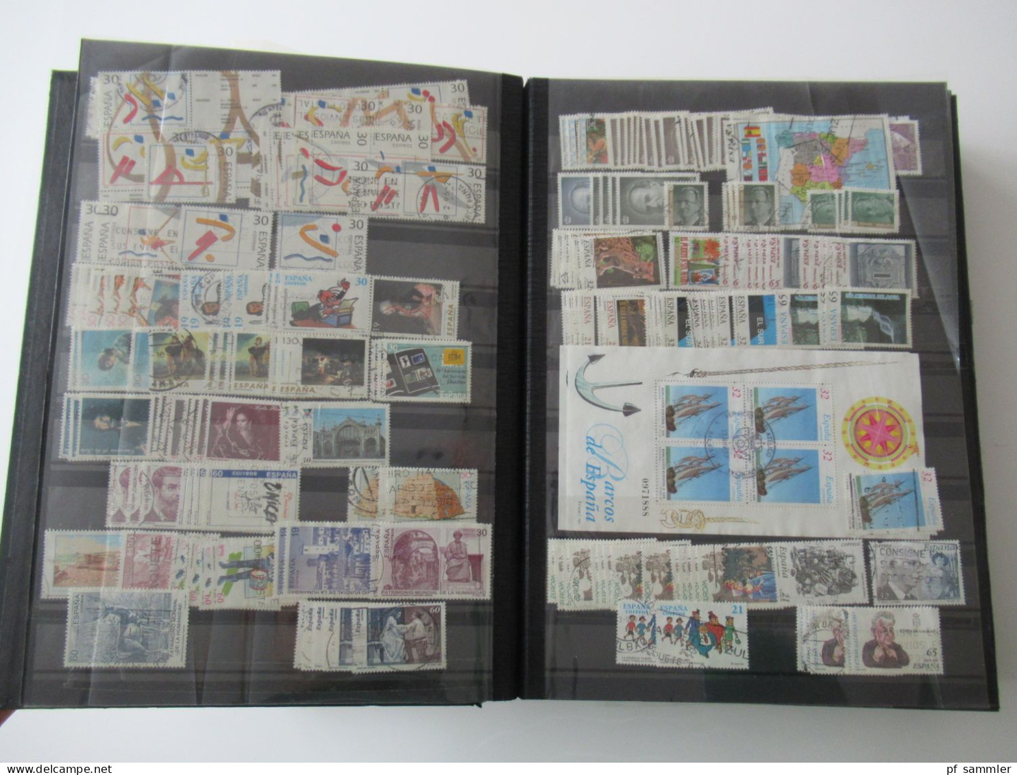 Sammlung / Interessante Lagerbücher Europa Spanien 1993 - 2016 Hunderte Gestempelte Marken / Fundgrube! - Collections (with Albums)